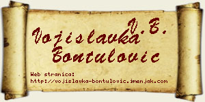 Vojislavka Bontulović vizit kartica